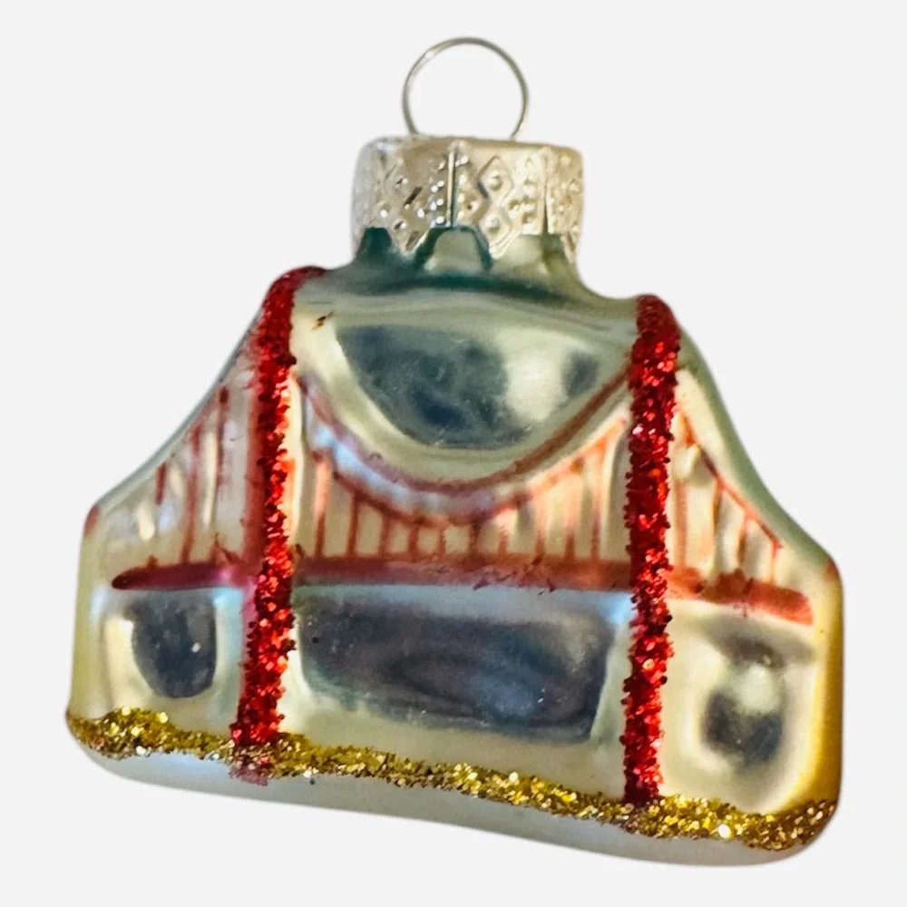 Pottery Barn Mini Travel Ornaments London Cruise Camera Double Decker Bus
